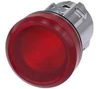 Siemens 3SU10516AA200AA0 Voyant lumineux en plastique et métal IP66, IP67, indice de protection IP69K, métal brillant, 22 mm, rouge