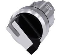 Siemens 3SU10522BF600AA0 3SU1052-2BF60-0AA0 Commutateur à manette collerette métal, finition brillante noir, blanc 1 x 90 °