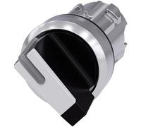 Siemens 3SU10522BF600AA0 3SU1052-2BF60-0AA0 Commutateur à manette collerette métal, finition brillante noir, blanc 1 x
