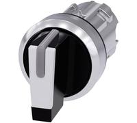 Siemens 3SU10522BL600AA0 3SU1052-2BL60-0AA0 Commutateur à manette collerette métal, finition brillante noir, blanc 2 x 45 °