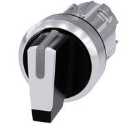 Siemens 3SU10522BN600AA0 3SU1052-2BN60-0AA0 Commutateur à manette collerette métal, finition brillante, illuminable levier argent