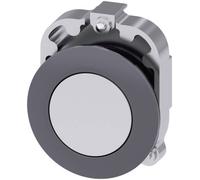 Siemens 3SU10600JB600AA0 3SU1060-0JB60-0AA0 Bouton-poussoir collerette métal, actionneur plat blanc 1 pc(s)