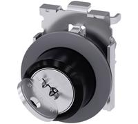 Siemens 3SU10604LF010AA0 3SU1060-4LF01-0AA0 Commutateur à clé collerette métal clé sable gris, argent 1 x 90 ° 1 pc(s)
