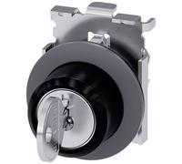 Siemens 3SU10604LM010AA0 3SU1060-4LM01-0AA0 Commutateur à clé collerette métal clé sable gris, argent 2 x 45 ° 1 pc(s)
