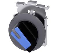 Siemens 3SU10622DF500AA0 3SU1062-2DF50-0AA0 Commutateur à manette collerette métal, illuminable levier sable gris, bleu 1 x 90 °