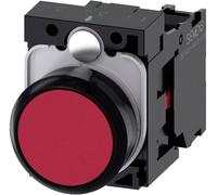 Siemens 3SU11000AB201CA0 3SU1100-0AB20-1CA0 Bouton-poussoir collerette plastique, actionneur plat bouton rouge 1 pc(s) Piece
