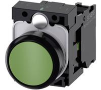 Siemens 3SU11000AB401BA0 3SU1100-0AB40-1BA0 Bouton-poussoir collerette plastique, actionneur plat vert 1 pc(s)