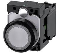 Siemens 3SU11000AB701BA0 3SU1100-0AB70-1BA0 Bouton-poussoir collerette plastique, rond bouton noir, transparent(e) 1 pc(s)