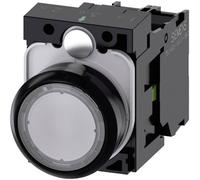 Siemens 3SU11020AB701BA0 3SU1102-0AB70-1BA0 Bouton-poussoir collerette plastique, actionneur plat transparent(e) 1 pc(s)