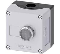 Siemens 3SU18010BD004AB1 3SU1801-0BD00-4AB1 Boîtier pour montage au sol, collerette métal 1 bouton transparent(e), argent 1 pc(s)