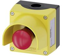 Siemens 3SU18010NA002AC2 3SU1801-0NA00-2AC2 Bouton champignon en boîtier, avec collerette de protection jaune décrochage par