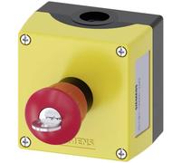 Siemens 3SU18010NN002AA2 3SU1801-0NN00-2AA2 Boîtier pour montage au sol 1 bouton rouge décrochage par clef 1 pc(s)