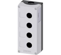 Siemens 3SU1804-0AA00-0AB1 3SU18040AA000AB1 Boîtier vide 4 emplacements (L x l x H) 194 x 85 x 64 mm sans inscription gris 1 pc(s)