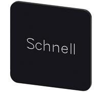 Siemens 3SU1900-0AF16-0AM0 Plaquette de repérage carré (l x H) 22 mm x 22 mm rapide noir, blanc 10 pc(s)