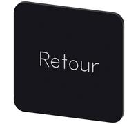 Siemens 3SU1900-0AF16-0GF0 3SU19000AF160GF0 Plaquette de repérage carré (l x H) 22 mm x 22 mm Retour noir, blanc 10 pc(s)