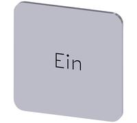 Siemens 3SU1900-0AF81-0AB0 3SU19000AF810AB0 Plaquette de repérage carré (l x H) 22 mm x 22 mm EIN argent, noir 10 pc(s)