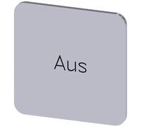 Siemens 3SU1900-0AF81-0AC0 3SU19000AF810AC0 Plaquette de repérage carré (l x H) 22 mm x 22 mm arrêt argent, noir 10 pc(s)