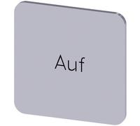 Siemens 3SU1900-0AF81-0AD0 3SU19000AF810AD0 Plaquette de repérage carré (l x H) 22 mm x 22 mm sur argent, noir 10 pc(s)