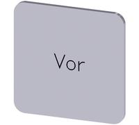 Siemens 3SU1900-0AF81-0AF0 3SU19000AF810AF0 Plaquette de repérage carré (l x H) 22 mm x 22 mm avant argent, noir 10 pc(s)