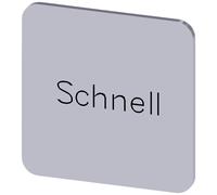 Siemens 3SU1900-0AF81-0AM0 Plaquette de repérage carré (l x H) 22 mm x 22 mm rapide argent, noir 10 pc(s)
