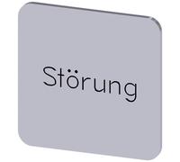 Siemens 3SU1900-0AF81-0AQ0 3SU19000AF810AQ0 Plaquette de repérage carré (l x H) 22 mm x 22 mm Panne argent, noir 10 pc(s)