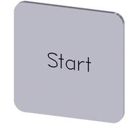 Siemens 3SU1900-0AF81-0DT0 3SU19000AF810DT0 Plaquette de repérage carré (l x H) 22 mm x 22 mm START argent, noir 10 pc(s)