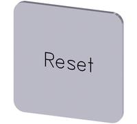 Siemens 3SU1900-0AF81-0DU0 3SU19000AF810DU0 Plaquette de repérage carré (l x H) 22 mm x 22 mm RESET argent, noir 10 pc(s)