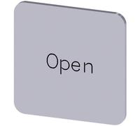 Siemens 3SU1900-0AF81-0DW0 3SU19000AF810DW0 Plaquette de repérage carré (l x H) 22 mm x 22 mm Open argent, noir 10 pc(s)