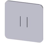 Siemens 3SU1900-0AF81-0QC0 3SU19000AF810QC0 Plaquette de repérage carré (l x H) 22 mm x 22 mm II argent, noir 10 pc(s)