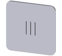 Siemens 3SU1900-0AF81-0QD0 3SU19000AF810QD0 Plaquette de repérage carré (l x H) 22 mm x 22 mm III argent, noir 10 pc(s)