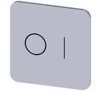 Siemens 3SU1900-0AF81-0QG0 3SU19000AF810QG0 Plaquette de repérage carré (l x H) 22 mm x 22 mm O I argent, noir 10 pc(s)