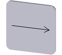 Siemens 3SU1900-0AF81-0QR0 3SU19000AF810QR0 Plaquette de repérage carré (l x H) 22 mm x 22 mm flèche argent, noir 10 pc(s)