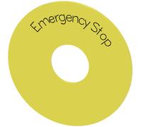 Siemens 3SU1900-0BB31-0DA0 3SU19000BB310DA0 Rondelle rond (Ø) 75 mm EMERGENCY STOP jaune, noir 10 pc(s)