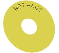 Siemens 3SU1900-0BC31-0AS0 3SU19000BC310AS0 Étiquette sous collerette rond (Ø) 75 mm NOT-AUS jaune, noir 10 pc(s)