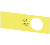 Siemens 3SU1900-0BE31-0AT0 3SU19000BE310AT0 Plaquette de repérage (l x H) 112 mm x 38 mm NOT-HALT jaune, noir 10 pc(s)
