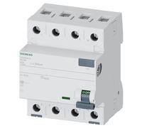 Siemens Interrupteur différentiel 5SV Classe A 4 pôles 40 A 300 mA 70 mm