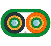 Siemens 6XV18736AH30 fibre optique FO Câble de raccordement vert, orange, noir 50/125 µ Multimode OM2