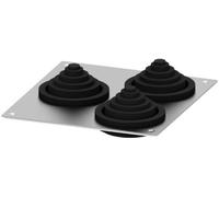 Siemens 8GK91000KK16 Plaque à bride DIN alpha 1250 avec 3 x passe-câble en caoutchouc 8HC6900 IP55 Introduction de câble acier