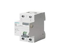 Siemens Disjoncteur de protection FI, 2 pôles, type AC, dans : 63 A, 30 mA, 230 V AC :