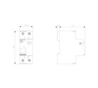 Siemens Disjoncteur différentiel/disjoncteur de ligne 2 pôles 25 A 230 V 5SU1354-6KK25 (5SU1354-6KK25)