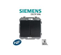 Siemens - double poussoir anthracite delta iris