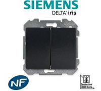 Siemens - double poussoir anthracite delta iris