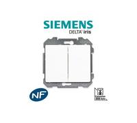 Siemens - double poussoir blanc delta iris siemens