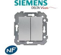 Siemens Interrupteur double va-et-vient DELTA VIVA argent