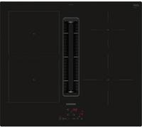 Siemens ED611BGA7 Plaque de cuisson avec hotte aspirante (induction), 60 cm, composée d'une plaque de cuisson ED611BS16E iQ300, sans cadre, touchControl, powerBoost et coude plat HZ9VDSB2, 90°, noire