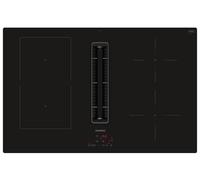 Siemens ED811BS16E iQ300 Plaque de cuisson avec hotte aspirante (induction), 80 cm, sans cadre, noire, affleurante, touchControl, powerBoost. Augmente la puissance des différentes zones à induction