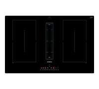 Siemens ED811FQ15E Table de cuisson avec hotte aspirante intégrée Encastrable | Classe énergétique A++ | Plaque à induction avec hotte intégrée, 4 zones de cuisson, puissance maximale 7,4 kW, commande
