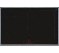 Siemens ED845HWB1E iQ500 Plaque à induction, intelligente, 80 cm, noire, avec cadre, à induction, avec système de cuisson automatique, l'interaction parfaite entre plaque de cuisson et hotte aspirante