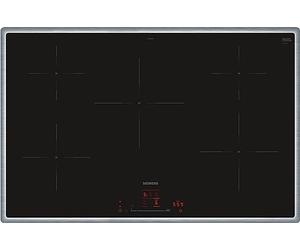 Siemens EH845HVB1E iQ100 Plaque à induction, intelligente, 80 cm, noire, avec cadre, TouchSlider, hotte aspirante automatique, l'interaction parfaite entre plaque de cuisson et hotte aspirante