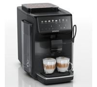 SIEMENS EQ500 iAroma, machine à café automatique avec broyeur intégré, commandes tactiles pour 8 boissons et personnalisation rapide, nettoyage facile, noir, TP553E19